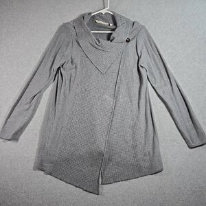 Soft Surroundings Sweater Gray Size Medium Wrap Miranda Cardigan Shirt